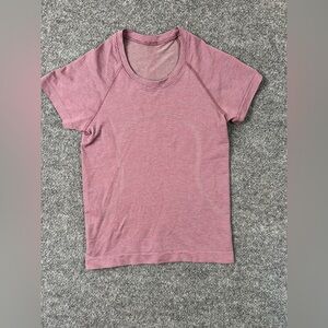 Lululemon Womens Athleisure Top Sz 4 Move Your Body Still Your Mind Pink Stripes